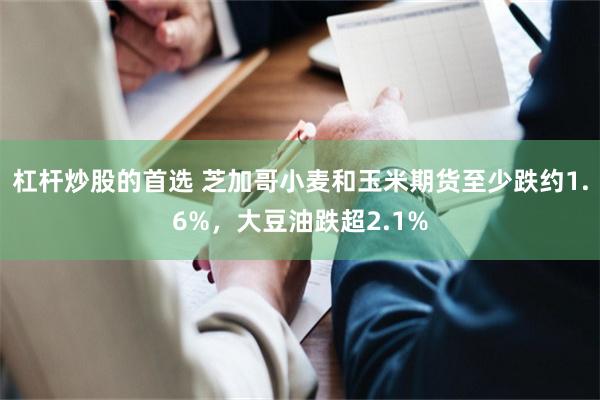 杠杆炒股的首选 芝加哥小麦和玉米期货至少跌约1.6%，大豆油跌超2.1%