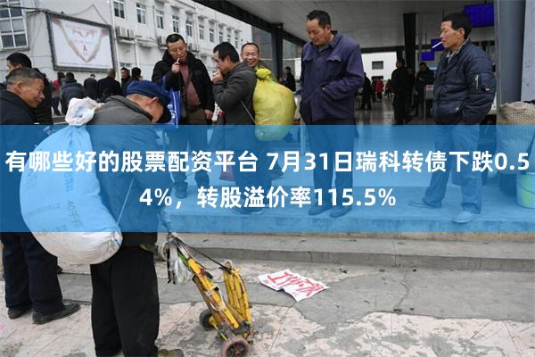 有哪些好的股票配资平台 7月31日瑞科转债下跌0.54%，转股溢价率115.5%